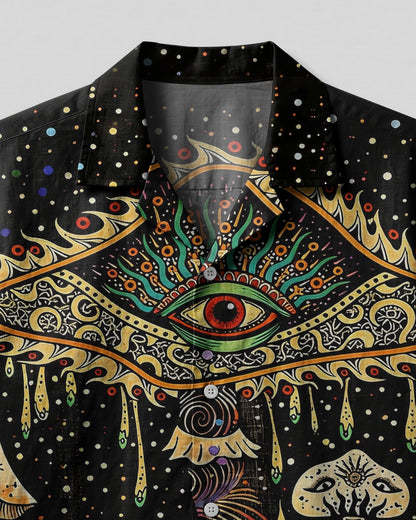 PSYCHEDELIC EYES MUSHROOM CAMP SHIRT   - TLHG0304261