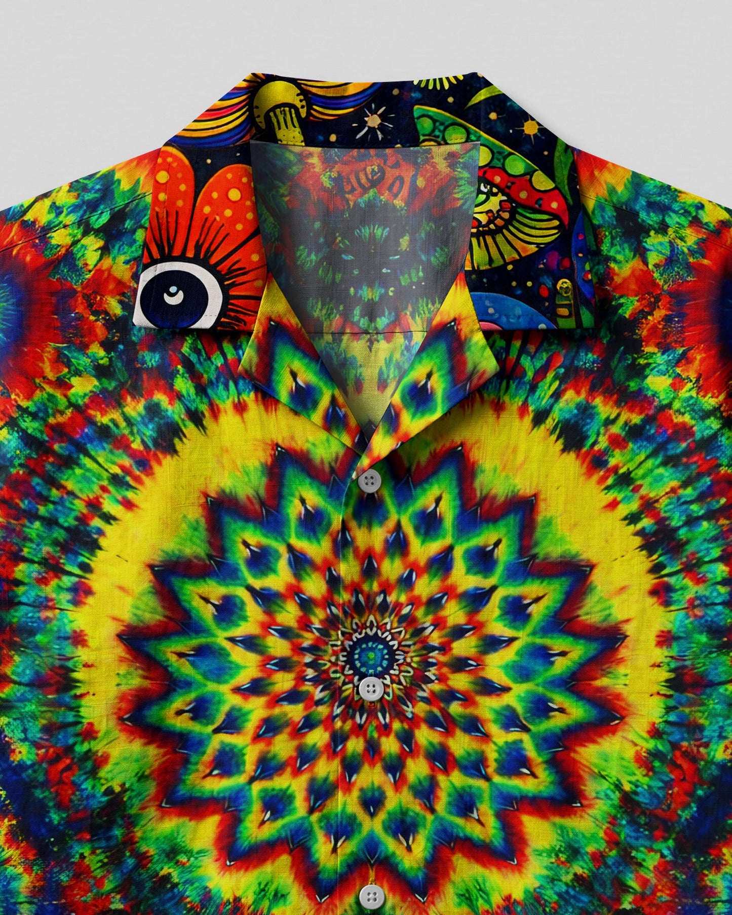 TRIPPY MUSHROOM CAMP SHIRT  - TLNT0204263