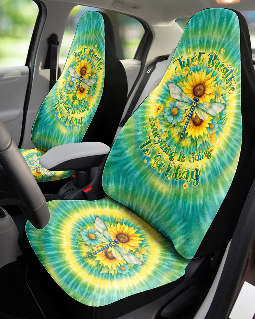 JUST BREATHE DRAGONFLY FLORAL SWIRL AUTOMOTIVE - TLHG1304264