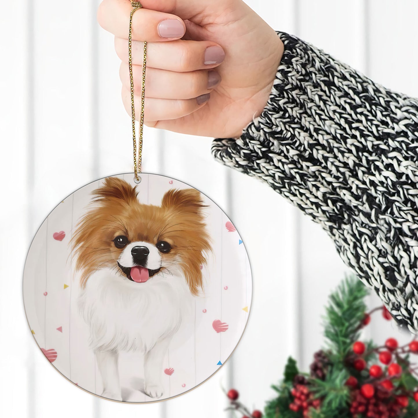 Chihuahua Custom Pet Dog Cat Ceramic Ornament