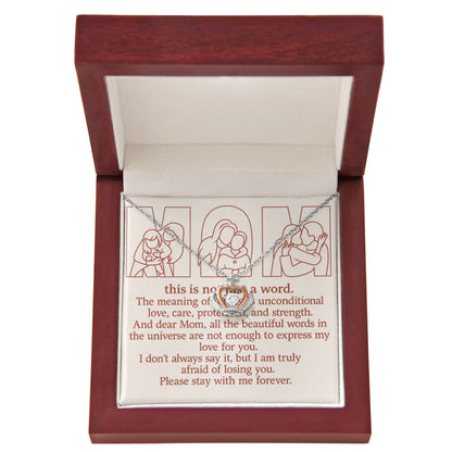 Personalized Crown Pendant Necklace with 3 Family Photos for Mom
