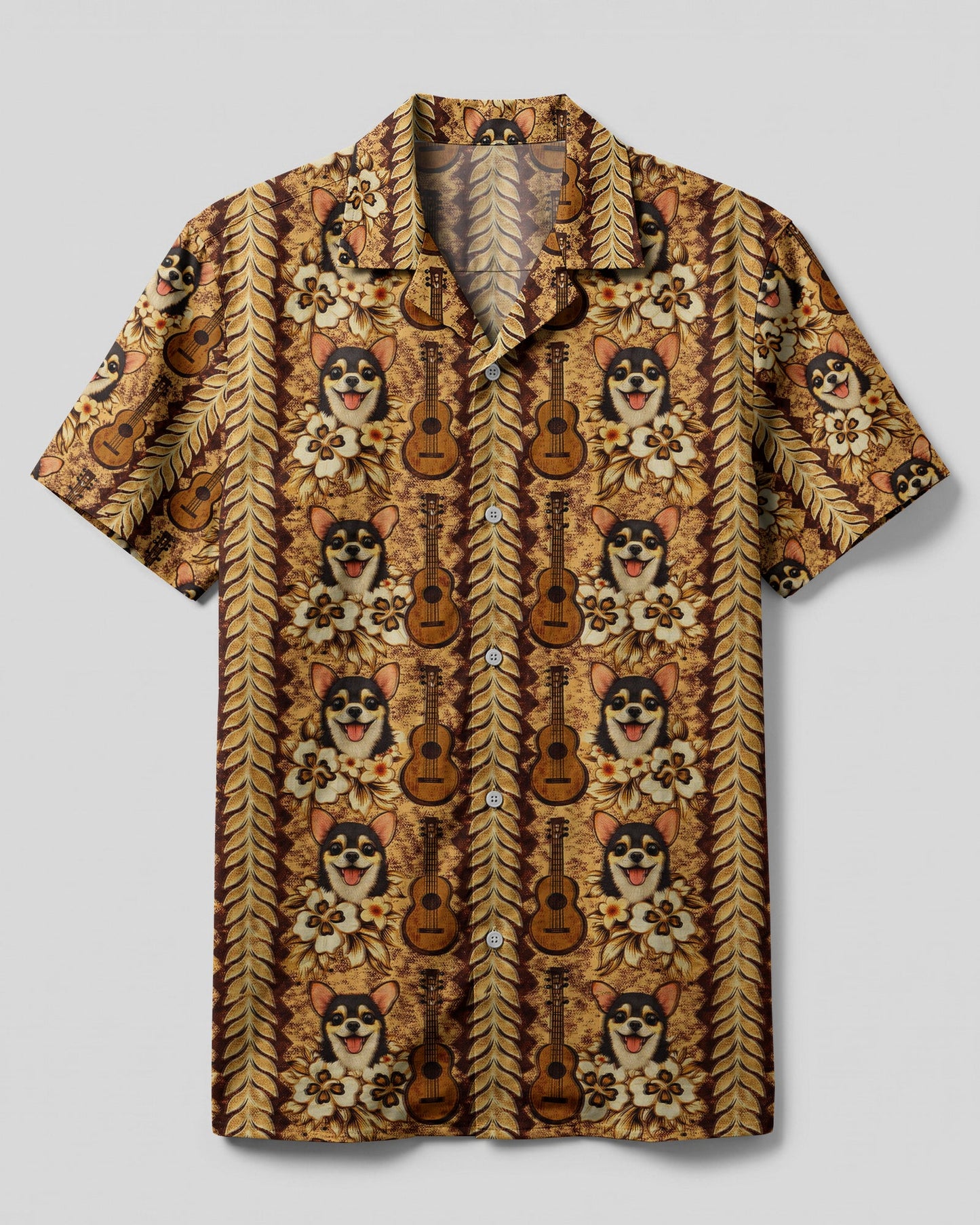 CHIHUAHUA GUITAR VINTAGE HIPPIE CAMP SHIRT - TLHN0804261