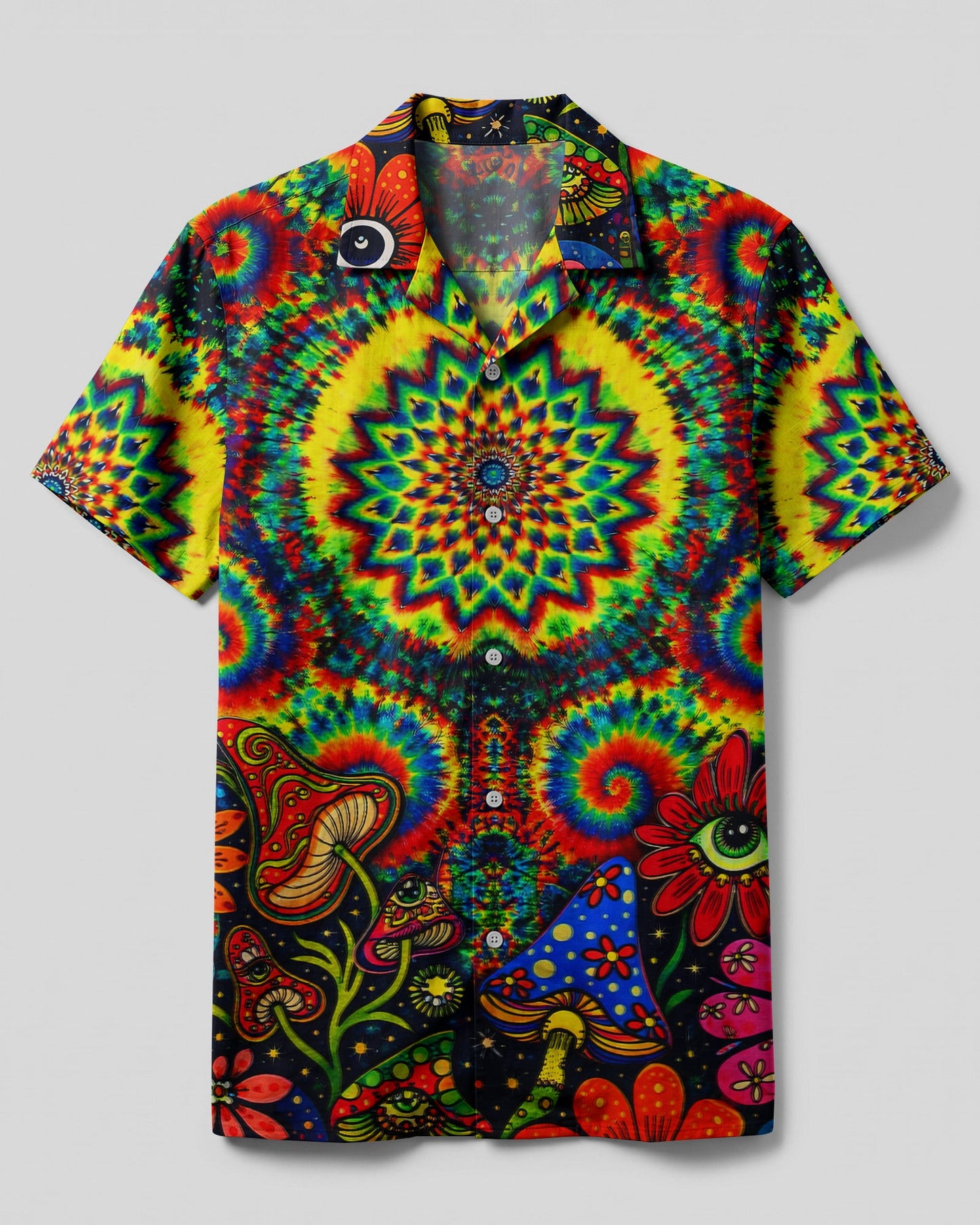 TRIPPY MUSHROOM CAMP SHIRT  - TLNT0204263