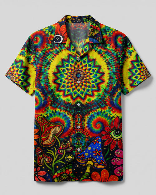TRIPPY MUSHROOM CAMP SHIRT  - TLNT0204263