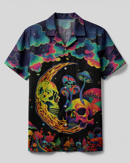 PSYCHEDELIC EYES MUSHROOM CAMP SHIRT - TLHG0604261