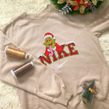 Personalized Embroidered Christmas The G-r-i-n-c-h Hoodie Sweatshirt T-Shirt