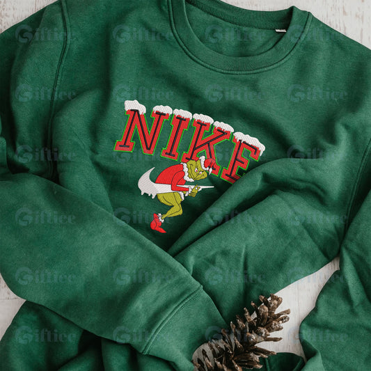 Personalized Embroidered Christmas The G-r-i-n-c-h Hoodie Sweatshirt T-Shirt