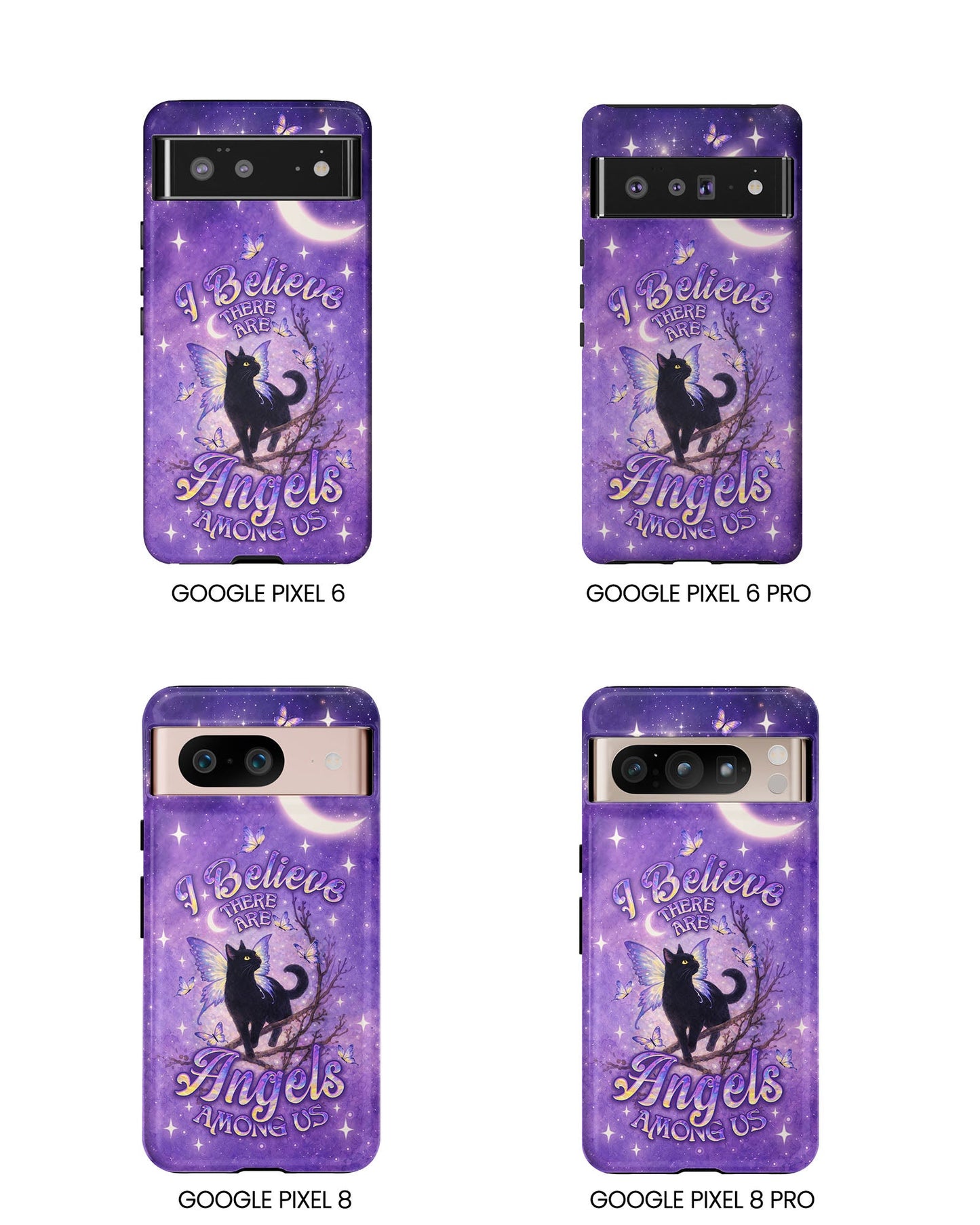 I BELIEVE THERE ARE ANGELS AMONG US BLACK CAT PHONE CASE  - TLNO2605262