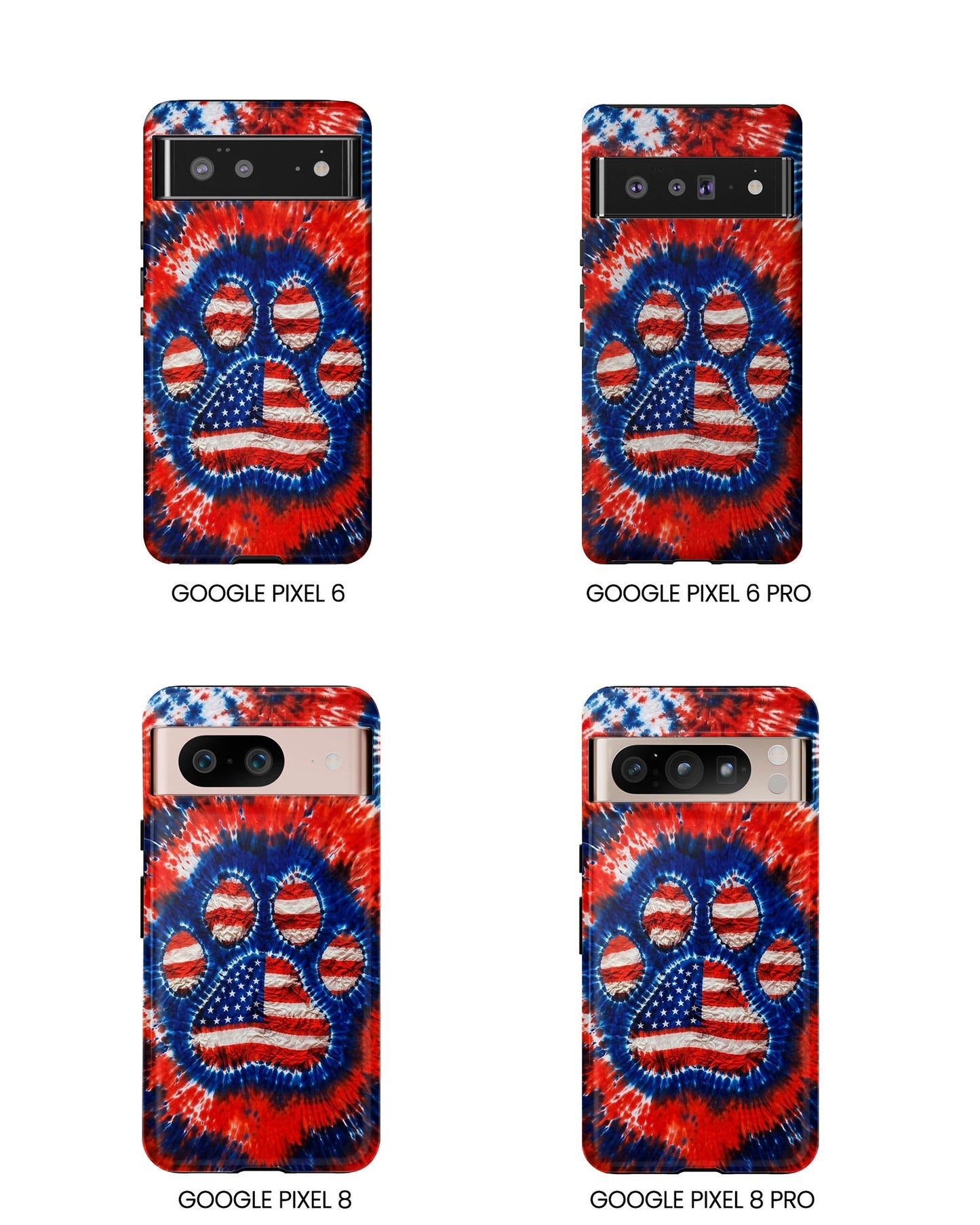 PAW PRINT RED WHITE & BLUE PHONE CASE  - TLHN0405264
