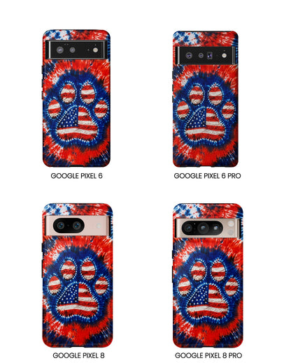 PAW PRINT RED WHITE & BLUE PHONE CASE  - TLHN0405264