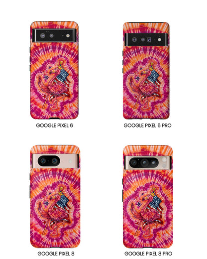 RED WHITE & BLUE FLAMINGO SWIRL PHONE CASE  - TLNO0405262