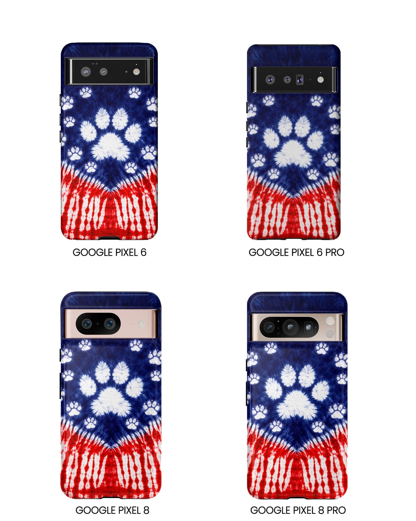 PAW PRINT RED WHITE & BLUE PHONE CASE - TLTW1604262