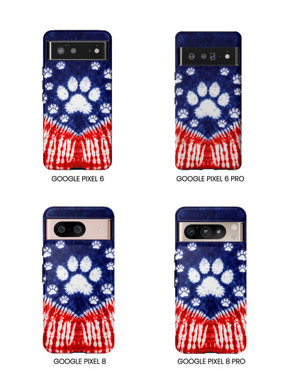 PAW PRINT RED WHITE & BLUE PHONE CASE - TLTW1604262