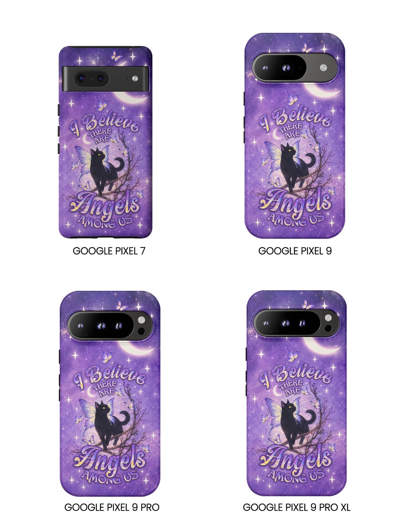 I BELIEVE THERE ARE ANGELS AMONG US BLACK CAT PHONE CASE  - TLNO2605262
