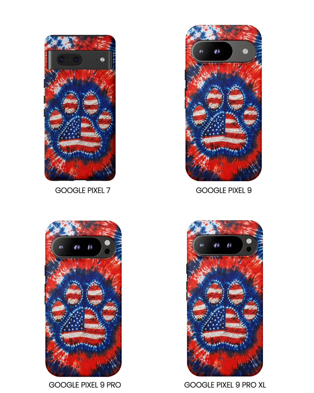PAW PRINT RED WHITE & BLUE PHONE CASE  - TLHN0405264