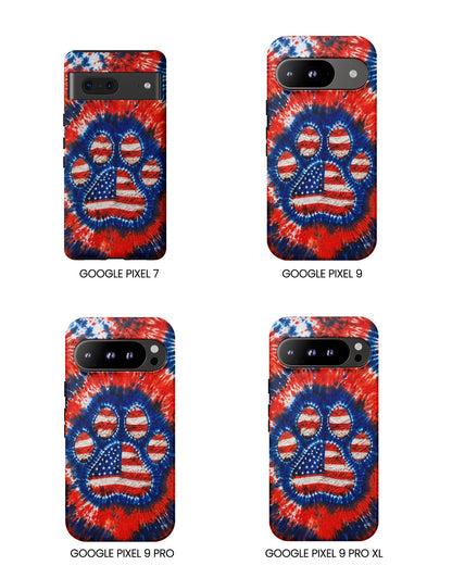 PAW PRINT RED WHITE & BLUE PHONE CASE  - TLHN0405264
