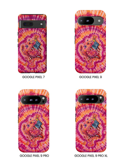 RED WHITE & BLUE FLAMINGO SWIRL PHONE CASE  - TLNO0405262