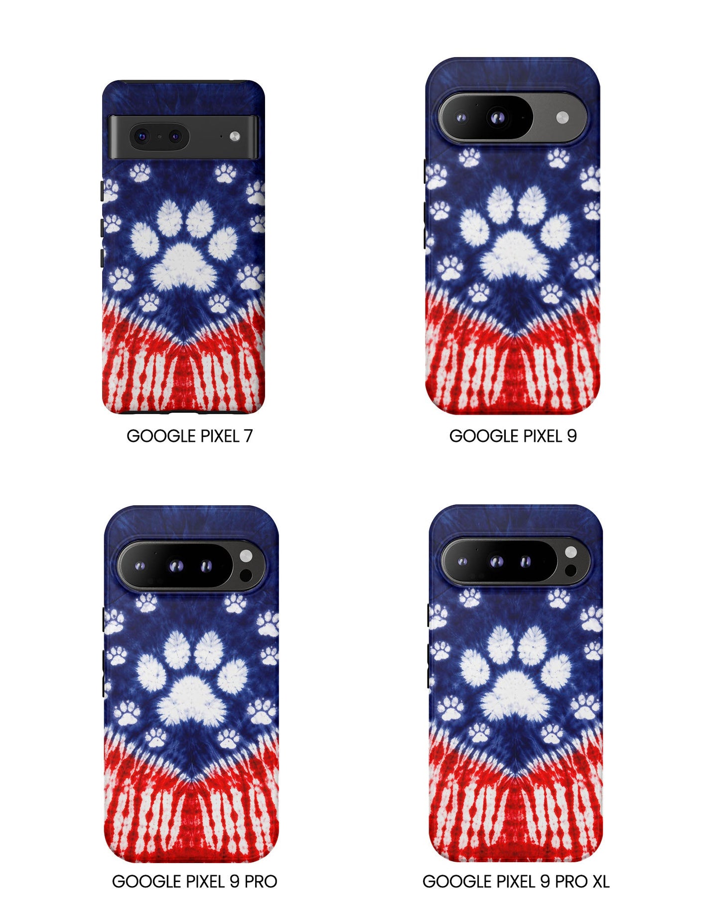 PAW PRINT RED WHITE & BLUE PHONE CASE - TLTW1604262