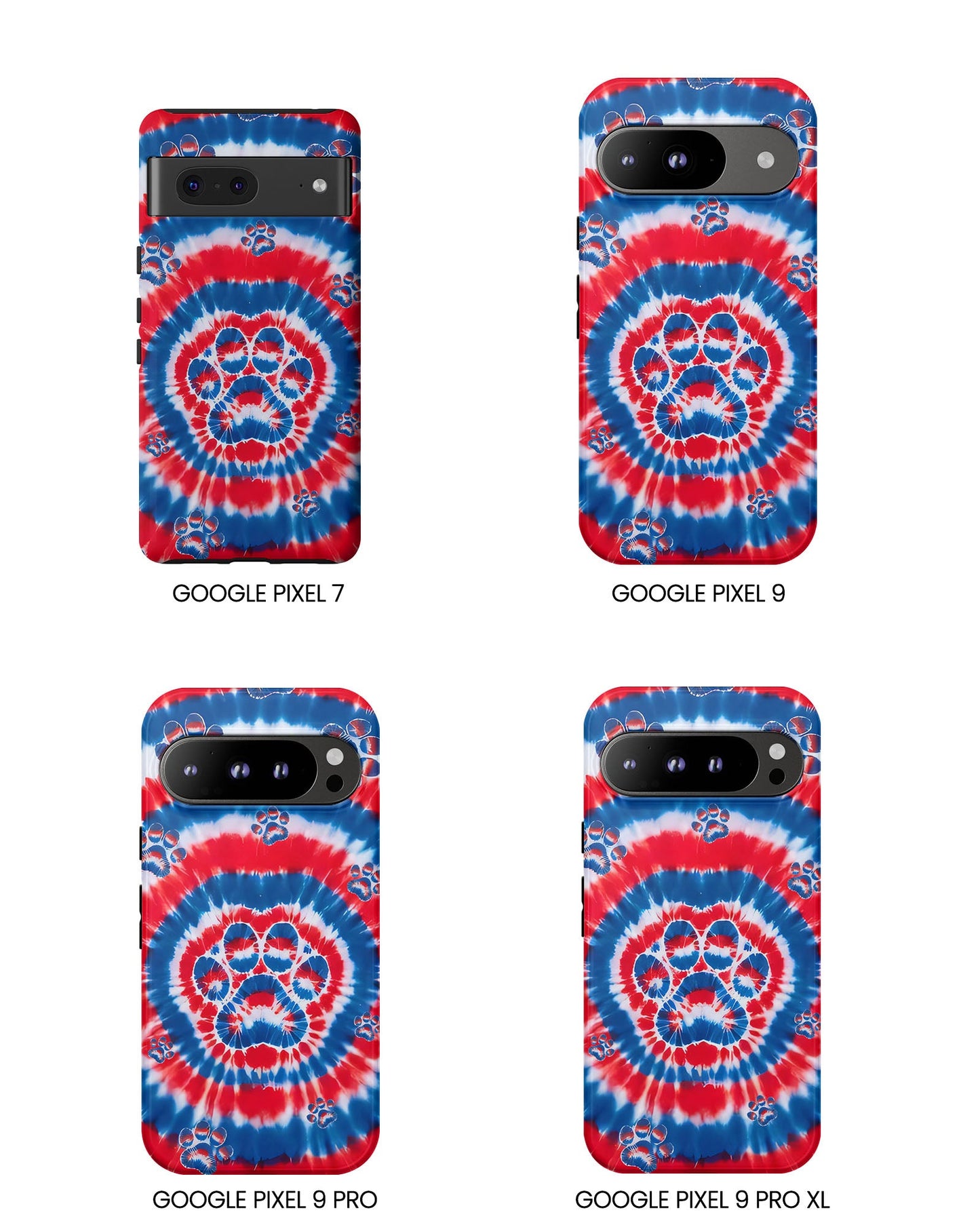 RED WHITE AND BLUE PAW PHONE CASE - TYQY2004253