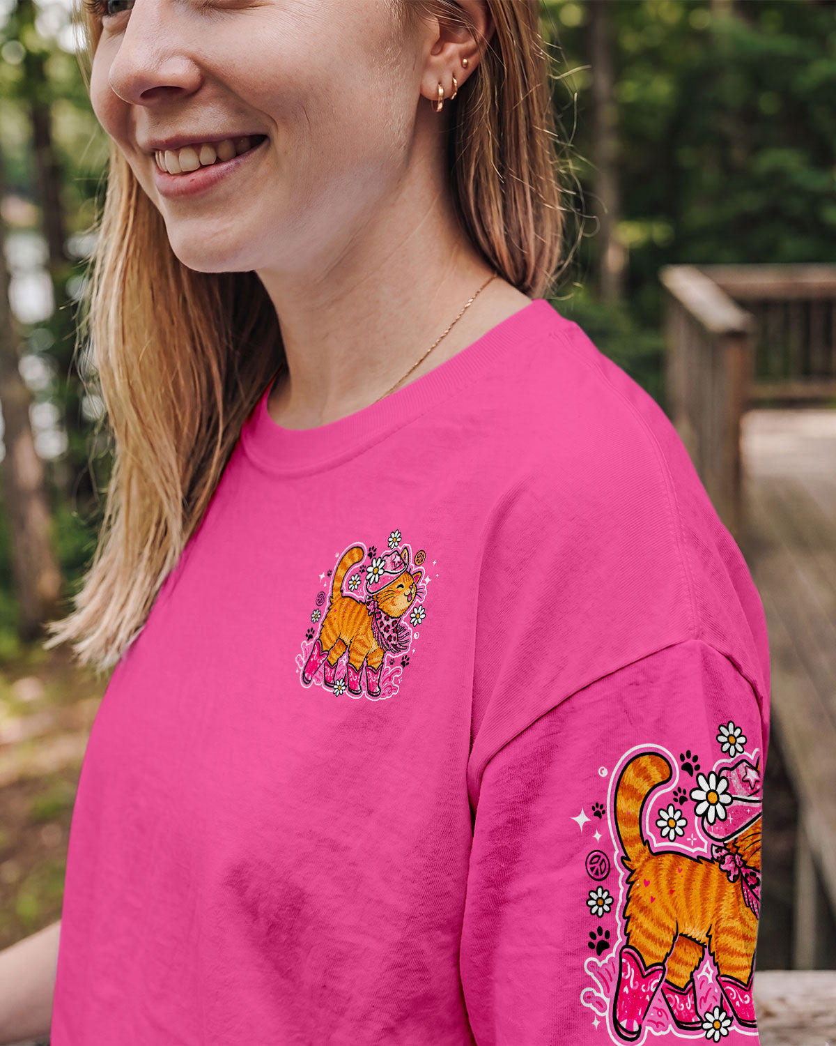MEOWDY PAWTNER ORANGE TABBY CAT ALL OVER PRINT - TLNO0907262