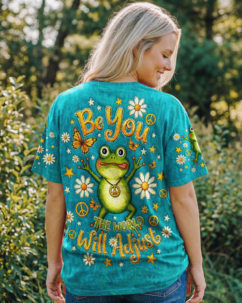 BE YOU THE WORLD WILL ADJUST FROG ALL OVER PRINT  - TLNO2804262