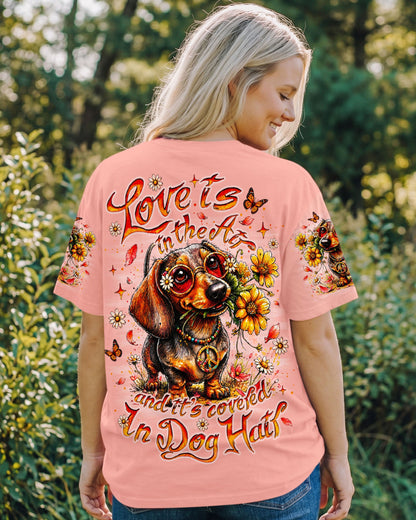 LOVE IS IN THE AIR DACHSHUND DOG ALL OVER PRINT   - TLNO0405261