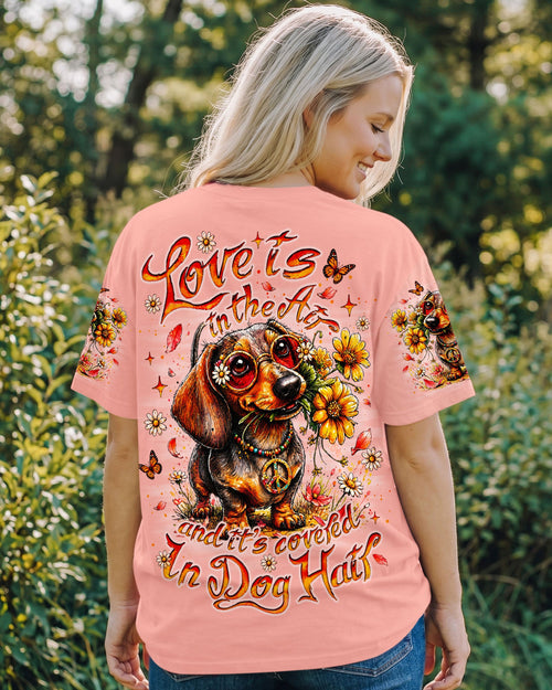LOVE IS IN THE AIR DACHSHUND DOG ALL OVER PRINT   - TLNO0405261
