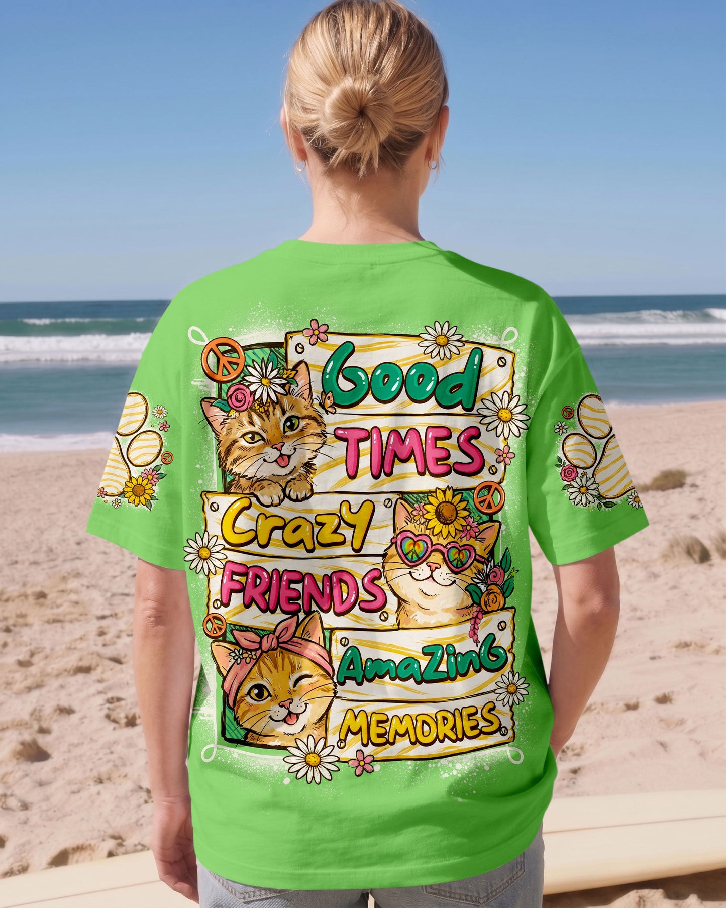 GOOD TIMES CRAZY FRIEND CAT ALL OVER PRINT - TLNO1007261
