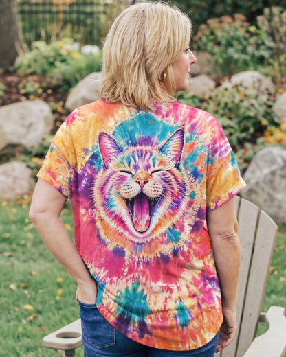 JOYFUL CAT WATERCOLOR PATTERN  ALL OVER PRINT - TLNO2404261
