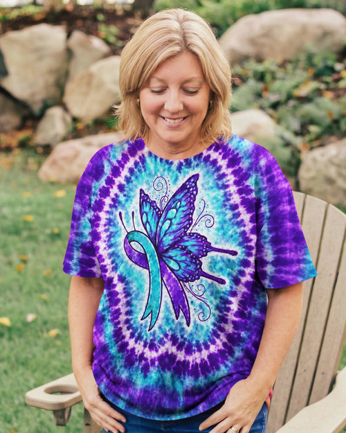 RIBBON SUICIDE PREVENTION AWARENESS BUTTERFLY SWIRL ALL OVER PRINT - TLNO0505261