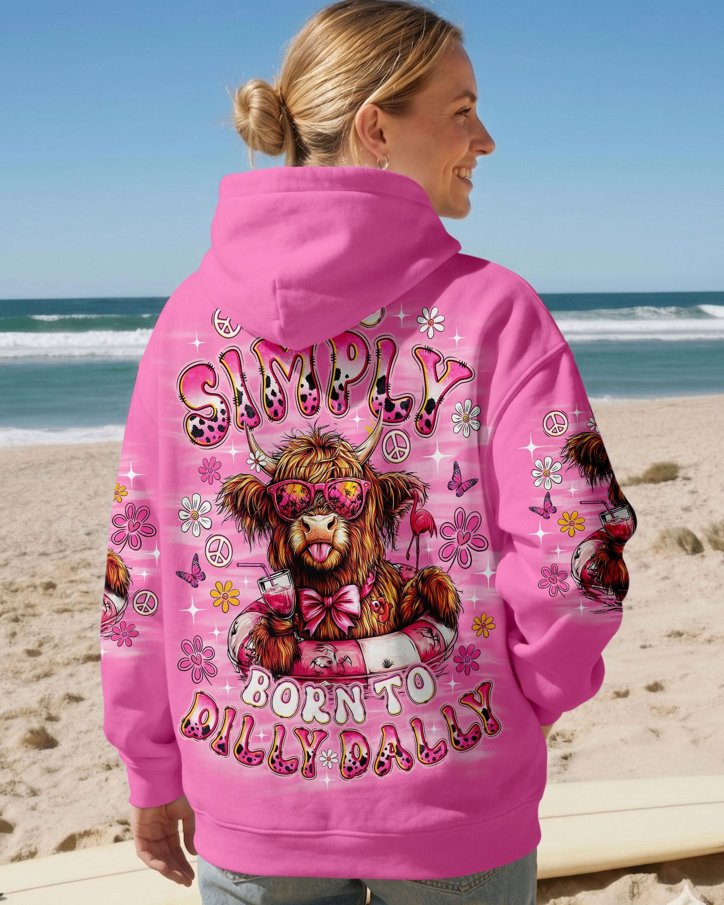I WAS SIMPLY BORN TO DILLY DALLY COW  ALL OVER PRINT - TLNO1605262