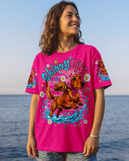 SKINNY DIP WIENER FLIP DACHSHUND DOG  ALL OVER PRINT - TLNO0306262