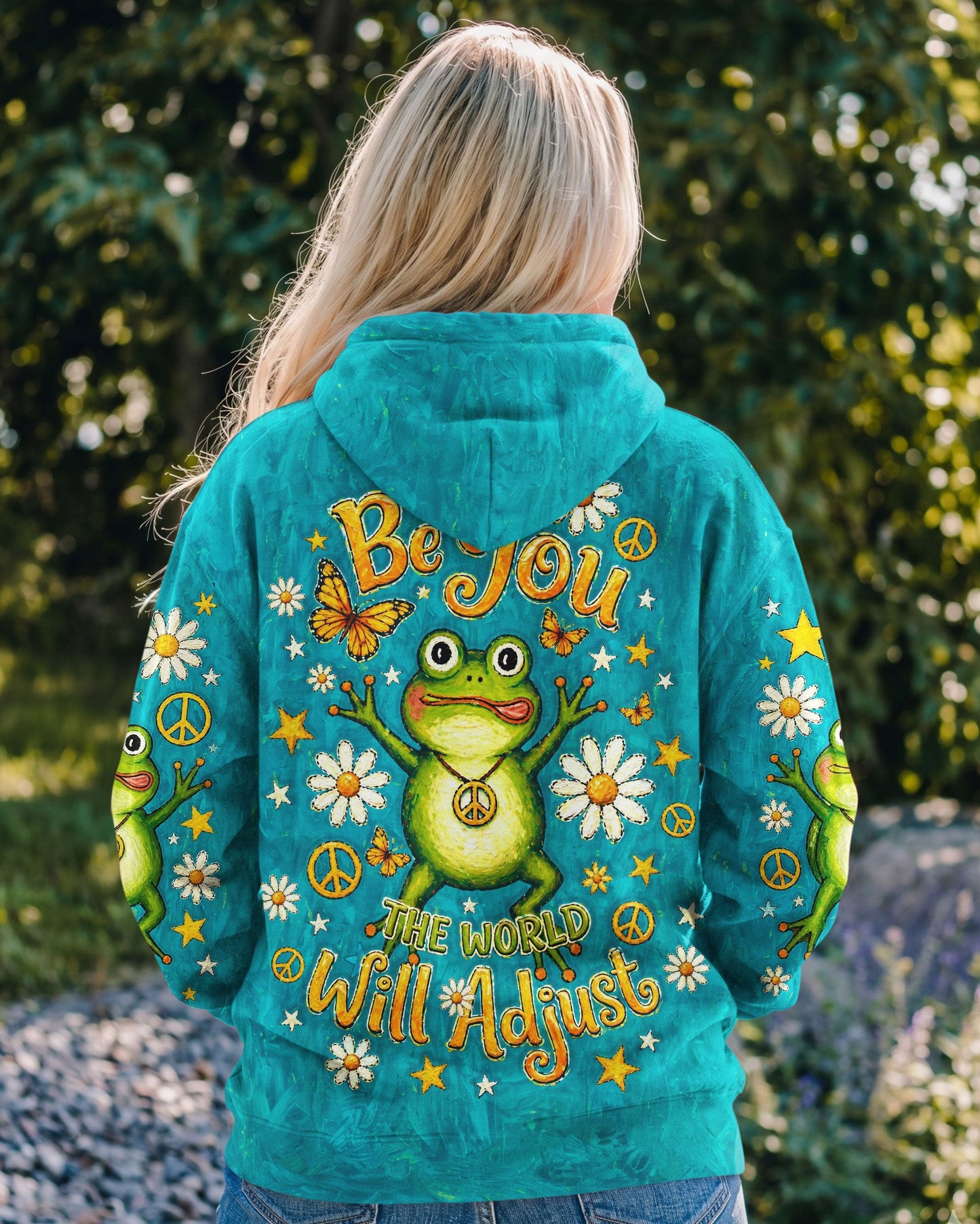 BE YOU THE WORLD WILL ADJUST FROG ALL OVER PRINT  - TLNO2804262