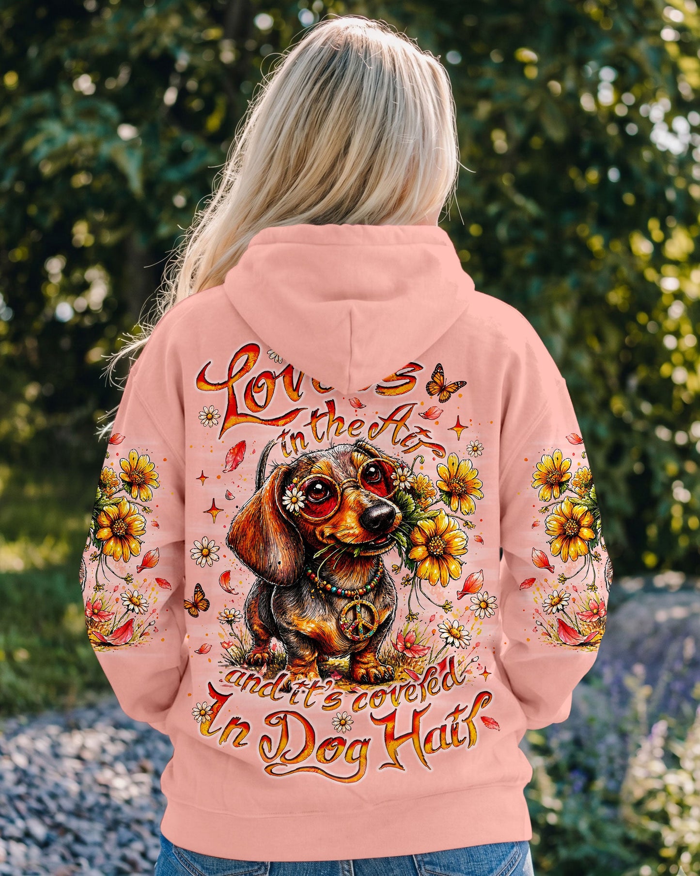 LOVE IS IN THE AIR DACHSHUND DOG ALL OVER PRINT   - TLNO0405261
