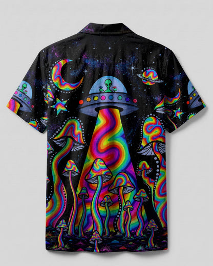 PSYCHEDELIC UFO MUSHROOM COLORFUL CAMP SHIRT   - TLTW11606263