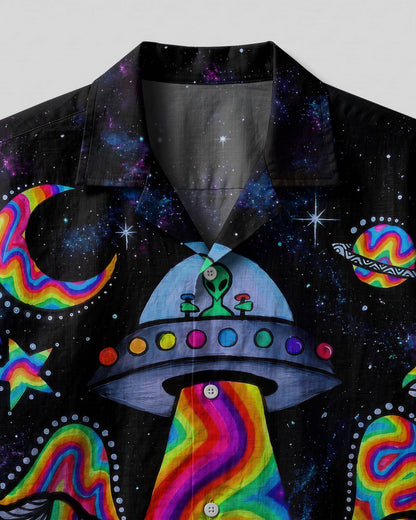 PSYCHEDELIC UFO MUSHROOM COLORFUL CAMP SHIRT   - TLTW11606263