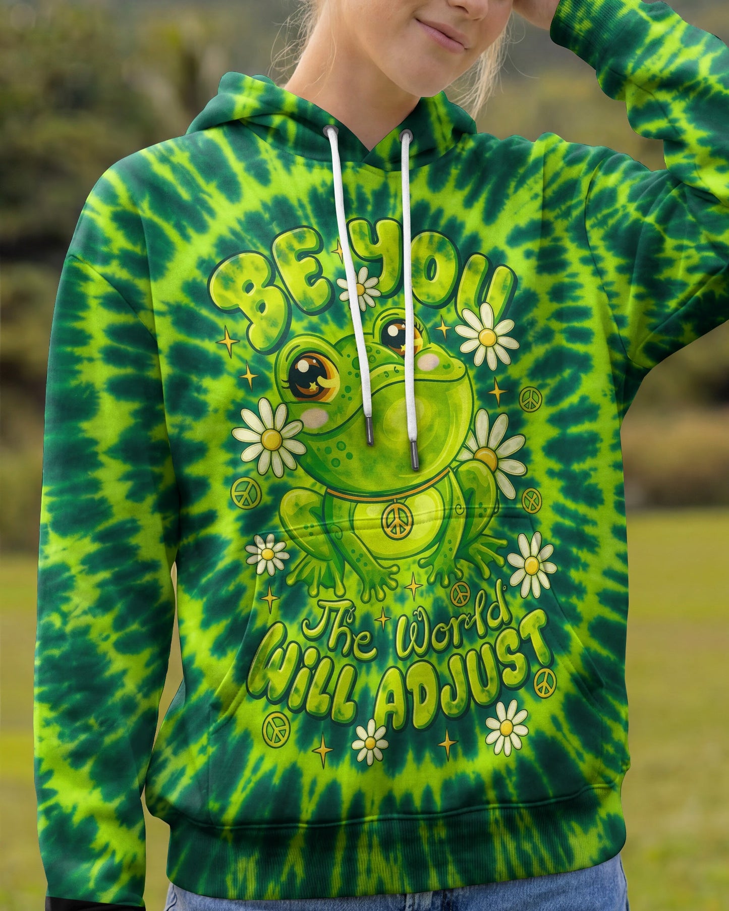 BE YOU HIPPIE FROG ALL OVER PRINT - RI0107262