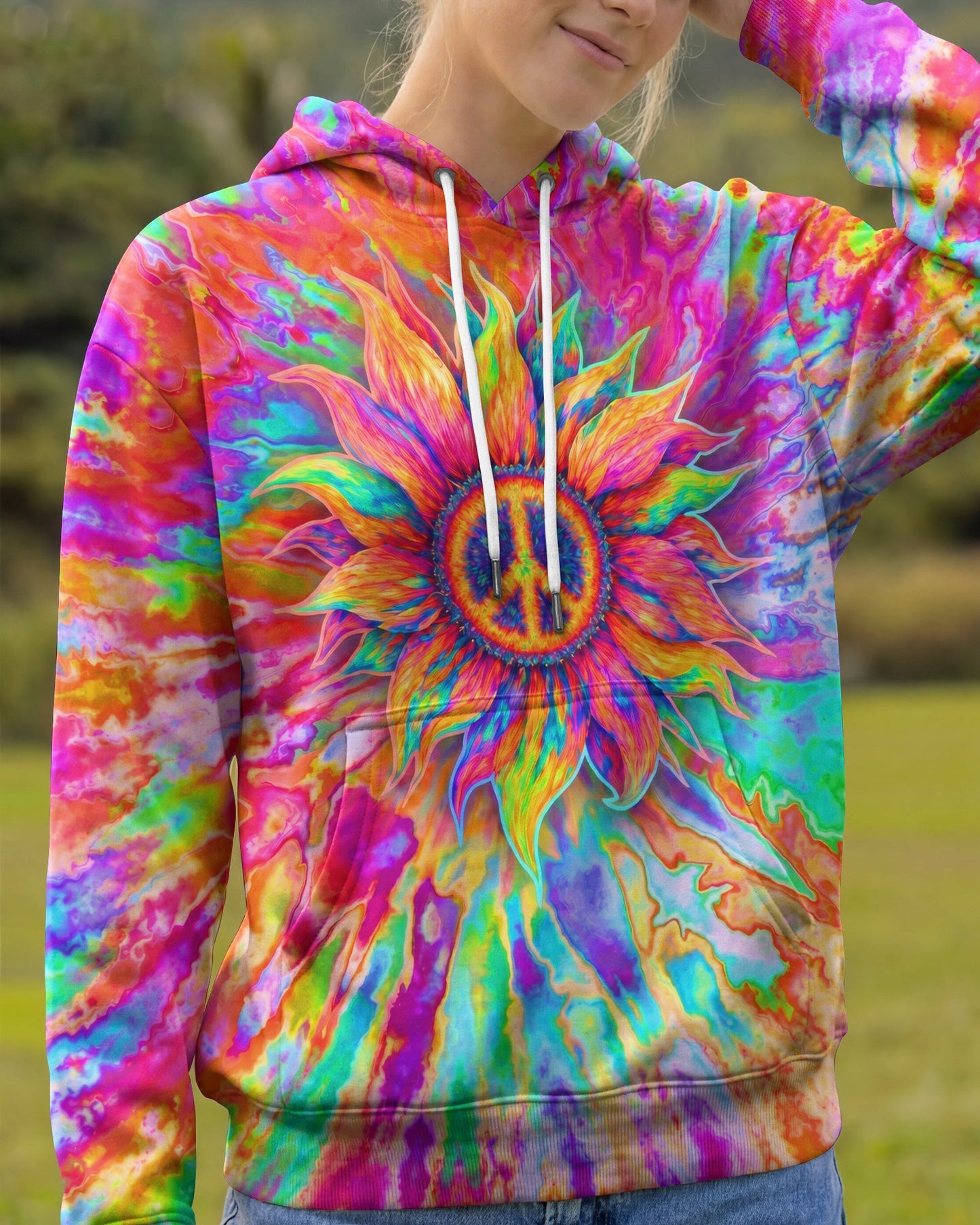 SUNFLOWER LIQUID ART  ALL OVER PRINT - TLTW0907261