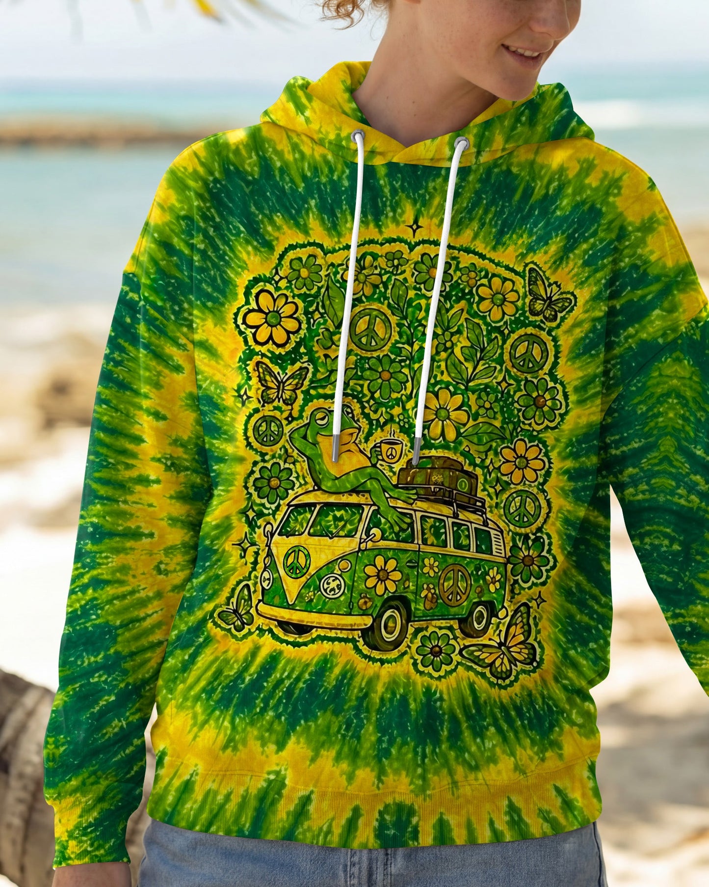 I WAS SIMPLY BORN TO DILLY DALLY FROG ALL OVER PRINT - TLNO2804261