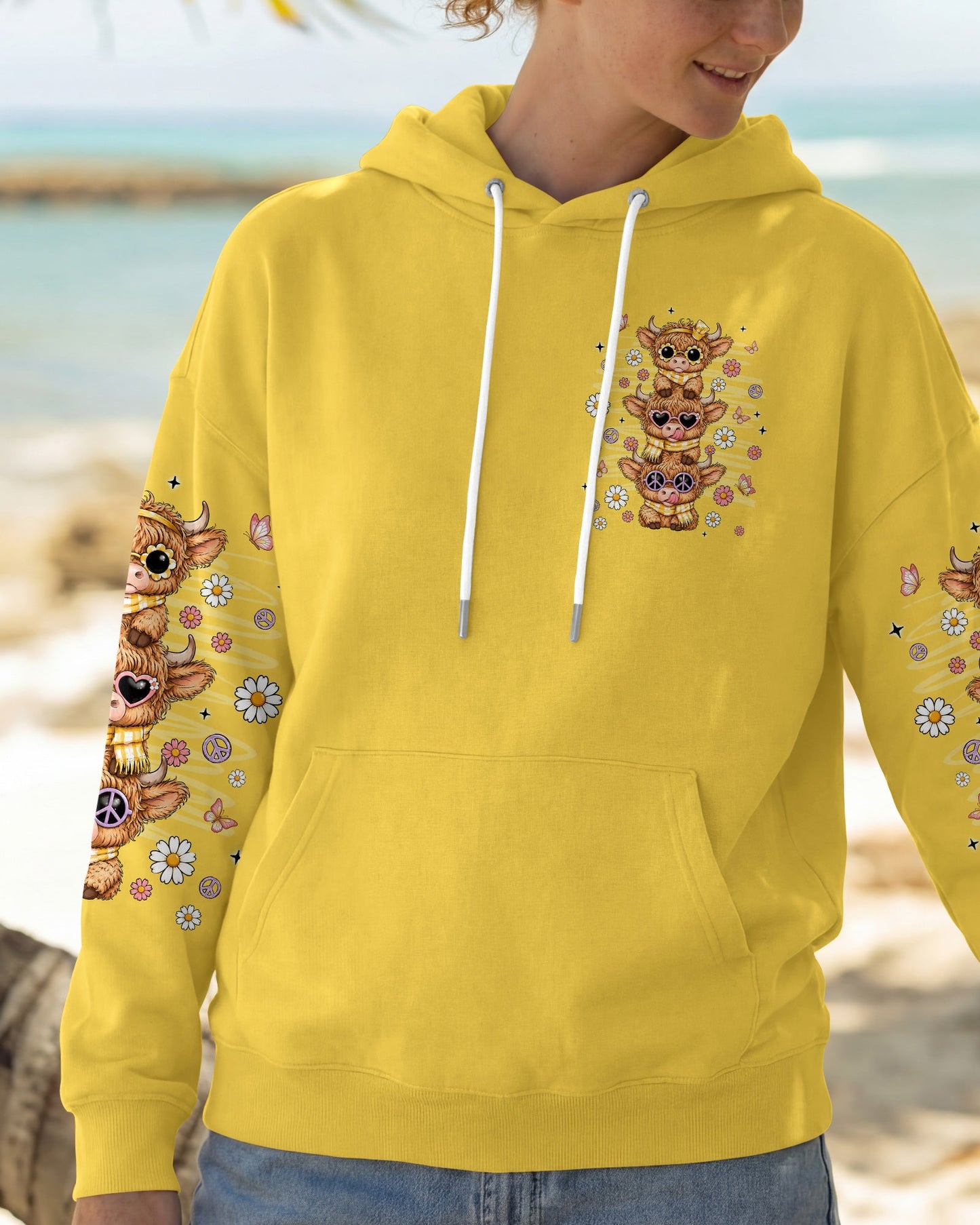 GOOD TIMES CRAZY FRIENDS HIGHLAND COW ALL OVER PRINT - TLNT0707261