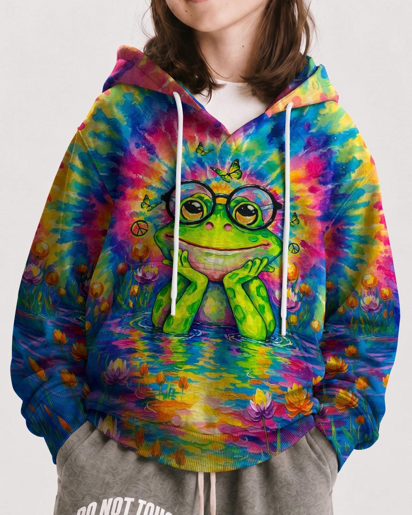 BE YOU THE WORLD WILL ADJUST FROG KIDS ALL OVER PRINT  - TLTW1106261