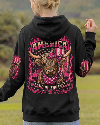 LAND OF THE FREE COW ALL OVER PRINT - TLHN0506261