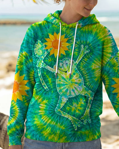 FROG SUNFLOWER SWIRL ALL OVER PRINT   - TLHN1906264