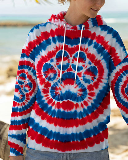 RED WHITE AND BLUE PAW ALL OVER PRINT - TYQY0104261