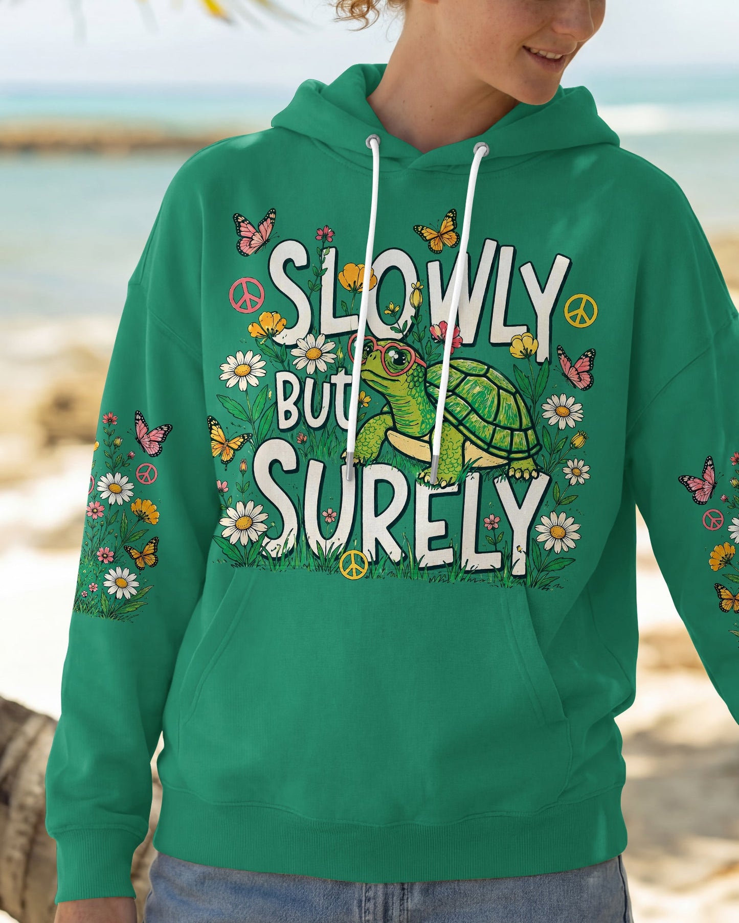 SLOWLY BUT SURELY TURTLE ALL OVER PRINT - TLNT2705263