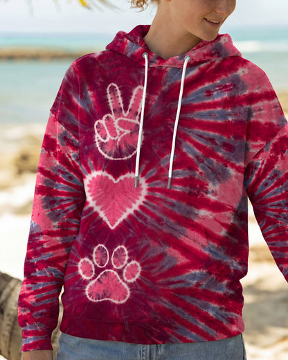 PEACE HAND LOVE PAW PRINT ALL OVER PRINT - TLHN1604262