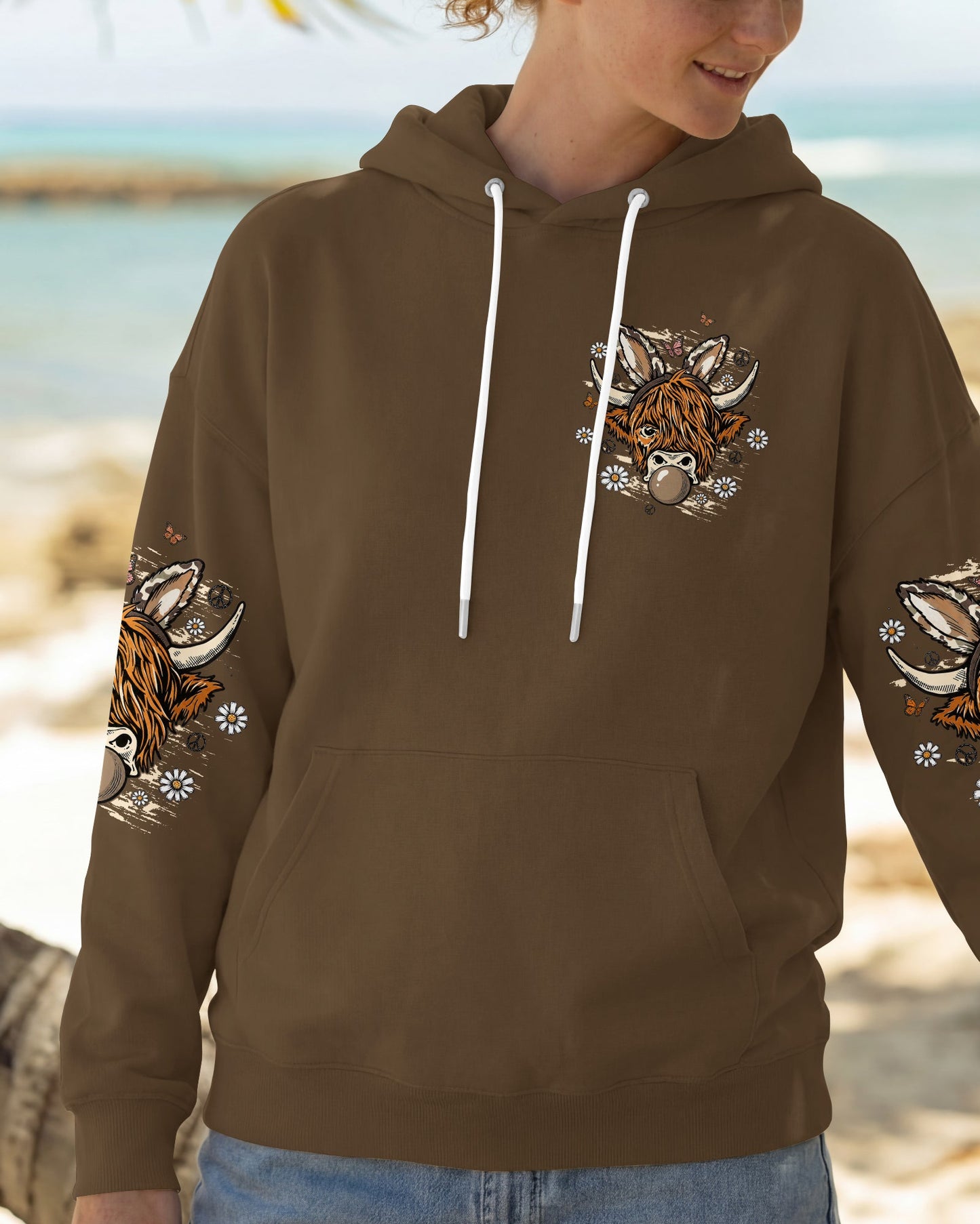 LITTLE COUNTRY LOTTA ATTITUDE COW ALL OVER PRINT  - TLTW1106262