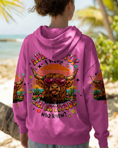APPARENTLY I HAVE AN ATTITUDE WHO KNEW COW ALL OVER PRINT - TLHN1004261