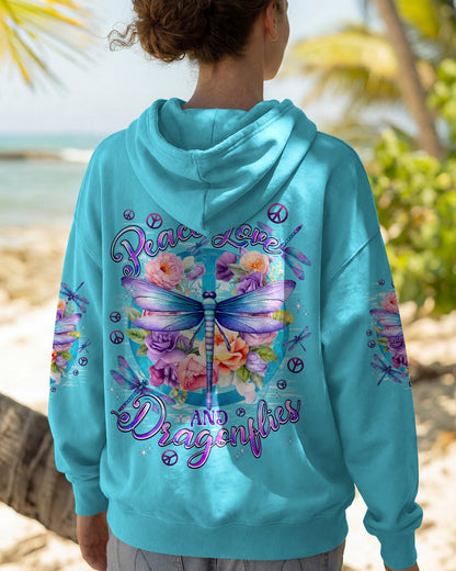 PEACE LOVE AND DRAGONFLIES ALL OVER PRINT - TYPQ2306262