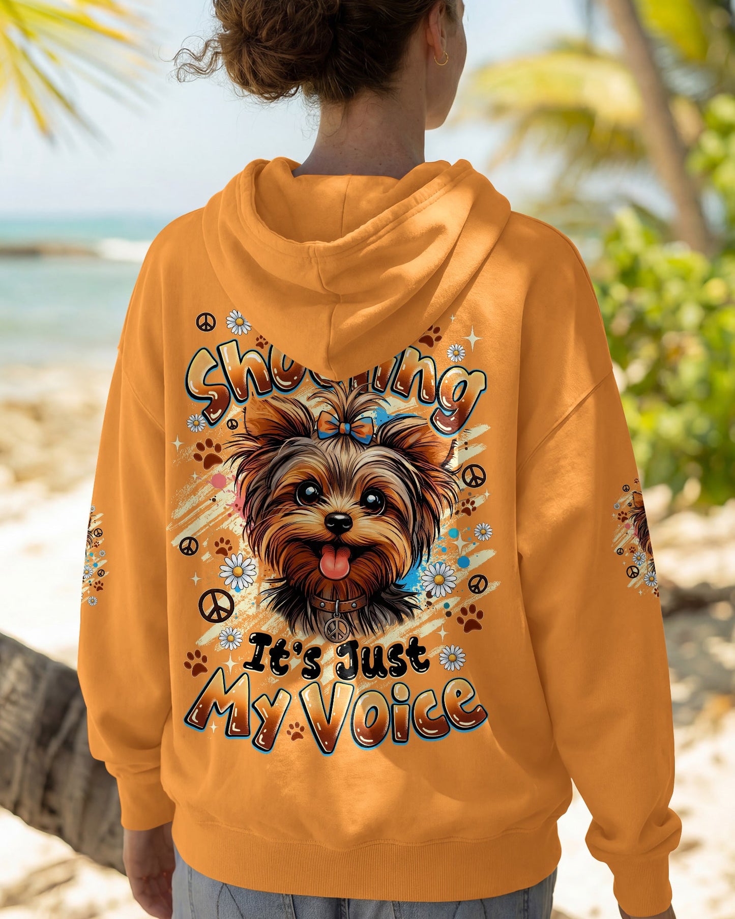 I'M NOT SHOUTING YORKSHIRE TERRIER DOG ALL OVER PRINT - TYQY1805262
